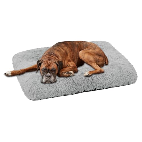 Domarex Flauschiges und Weiches Hundebett & Katzenbett 120x70 cm - Komfortables Liegekissen für Haustiere - grau von Domarex