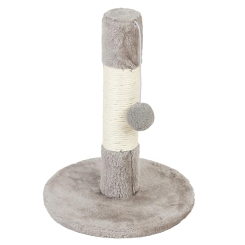 Domarex Kratzbaum Smart Rund – 28x28x37 cm – Kratzsäule aus Sisal, Stabil und Langlebig, Spielzeug Inklusive von Domarex