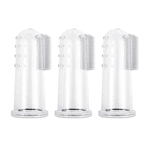 Domasvmd 3PCS Finger Zahnbürste Reinigung Massagegerät Treaning Geeignet Haustiere von Domasvmd