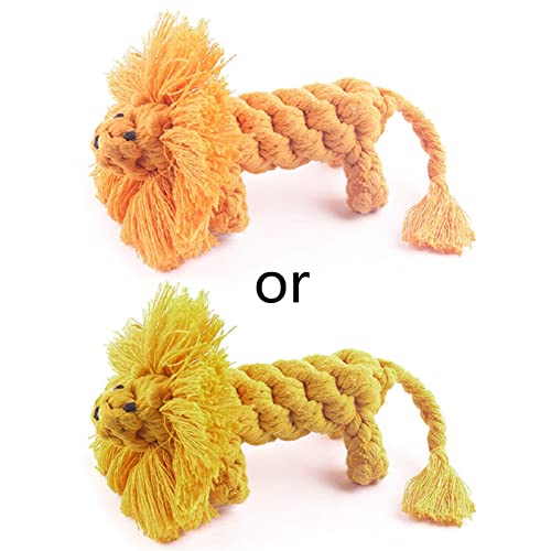 Domasvmd Hundeseilspielzeug Löwenform Baumwollseil Kauspielzeug Große Hunderassen von Domasvmd