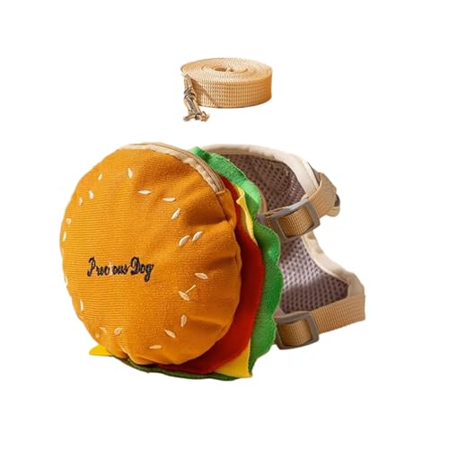 Domasvmd Verstellbare Hamburger-Tasche für kleine Hunde, für den Außenbereich, groß, selbsttrage, verstellbare Weste, Leine, Haustier-Rucksack von Domasvmd