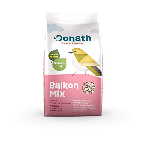 Donath Balkon Mix - schalenfreie Mischung für einen sauberen Balkon - wertvolles Ganzjahres Wildvogelfutter - aus unserer Manufaktur in Süddeutschland - 9 Kg von Donath