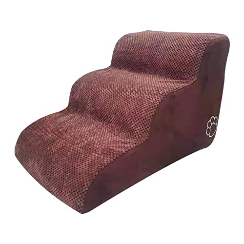 Haustiertreppe für kleine Hunde - Hundetreppe für Hochbett Sofa - 3 Stufen Hunderampe für Kleine Große Hunde und Katzen - Tragbar Waschbar Abnehmbar Rutschfeste Leiter Teppich Treppe Sofa Bett für von Dongzhi