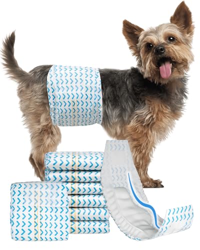 Dono Einwegwindeln für Rüden, mit Nässeindikator, super saugfähige Hundewindeln, 3D-konturierter Baumwollkern für super Absorption, auslaufsichere Bauchbänder, weiche und sichere Passform Dono Einwegwindeln für Rüden, mit Nässeindikator, super saugfähige Hundewindeln, 3D-konturierter Baumwollkern für super Absorption, auslaufsichere Bauchbänder, weiche und sichere Passform von Dono