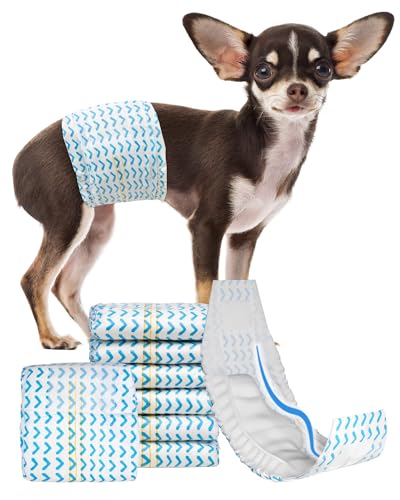 Dono Einwegwindeln für Rüden, mit Nässeindikator, super saugfähige Hundewindeln, 3D-konturierter Baumwollkern für super Absorption, auslaufsichere Bauchbänder, weiche und sichere Passform Dono Einwegwindeln für Rüden, mit Nässeindikator, super saugfähige Hundewindeln, 3D-konturierter Baumwollkern für super Absorption, auslaufsichere Bauchbänder, weiche und sichere Passform von Dono