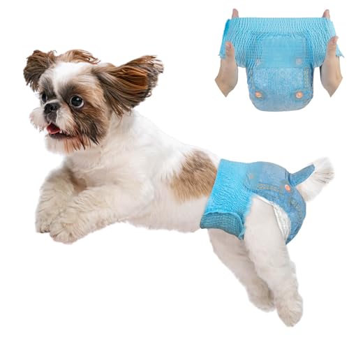 Dono Hundewindeln für Hündinnen, 40 Stück, Hunde Windeln Weiblich mit elastischem Bund, Pull-up-Hundewindeln, Hund Läufigkeitshose, Katzenwindel, super saugfähig, XS Dono Hundewindeln für Hündinnen, 40 Stück, Hunde Windeln Weiblich mit elastischem Bund, Pull-up-Hundewindeln, Hund Läufigkeitshose, Katzenwindel, super saugfähig, XS von Dono