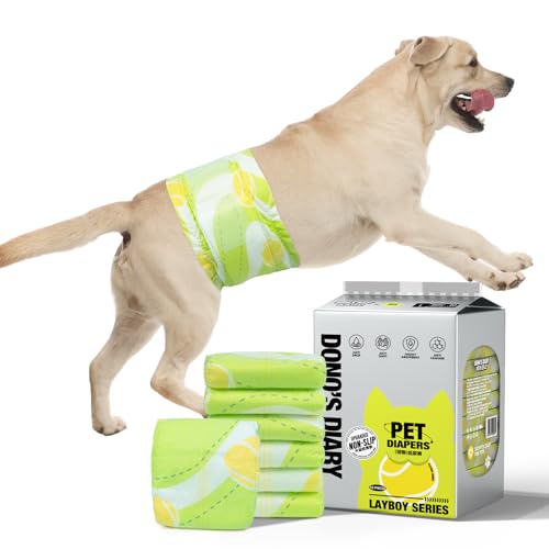 Dono Hundewindeln für Rüden, rutschfest, 60 Stück, Rüdenwindeln, Hunde Windeln, superabsorbierende Welpenwindeln für Inkontinenz, Reisen, XS, S, M, L Dono Hundewindeln für Rüden, rutschfest, 60 Stück, Rüdenwindeln, Hunde Windeln, superabsorbierende Welpenwindeln für Inkontinenz, Reisen, XS, S, M, L von Dono