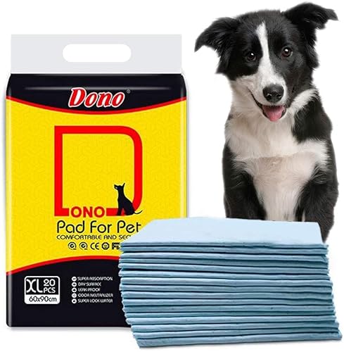 Dono Puppy Training Pads für Hunde & Katzen - Super saugfähiges Polymer auslaufsichere Hund PIPI Wee Toiletten-Trainings-Pads Desodorierung Einweg Pet Windeln Pads XL 23.6" x 35.4" von Dono