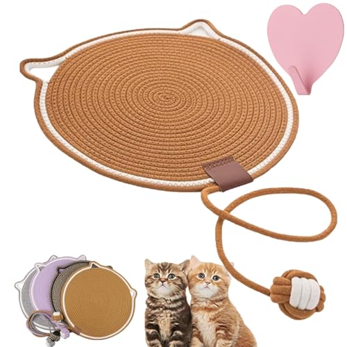 Celery Pets Dual Scratching Pad, Scratching Pads for Indoor Cats, Cat Scratching mat Natural Cotton Rope Cat Scratching Pad, Large Size Cat Bed Cat Scratching Pad (a) von Donubiiu