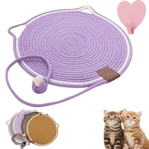 Celery Pets Dual Scratching Pad, Scratching Pads for Indoor Cats, Cat Scratching mat Natural Cotton Rope Cat Scratching Pad, Large Size Cat Bed Cat Scratching Pad (d) von Donubiiu