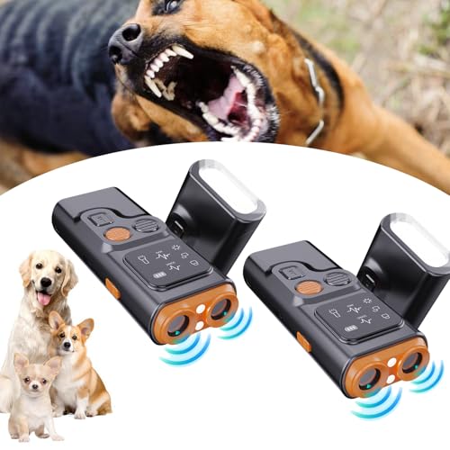 Donubiiu BarkGuard, Barkguard für Hunde, Anti Bell Halsband für Hunde, Antibell für Hunde, 2024 Neues Hundebellen Abschreckungsgerät mit HD Display und LED Taschenlampe (2 Stück) von Donubiiu