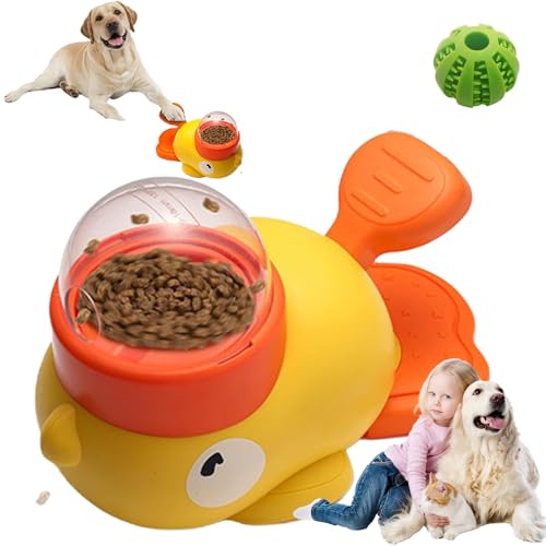 Donubiiu Entenform Hund Slow Feeder Spielzeug,Hund Food Dispenser Duck,Leckerli-Spender In Entenform,Interaktiver Futterautomat FüR Hunde FüR Haustierunterhaltung, Spielen, FüTtern (1 pcs) von Donubiiu