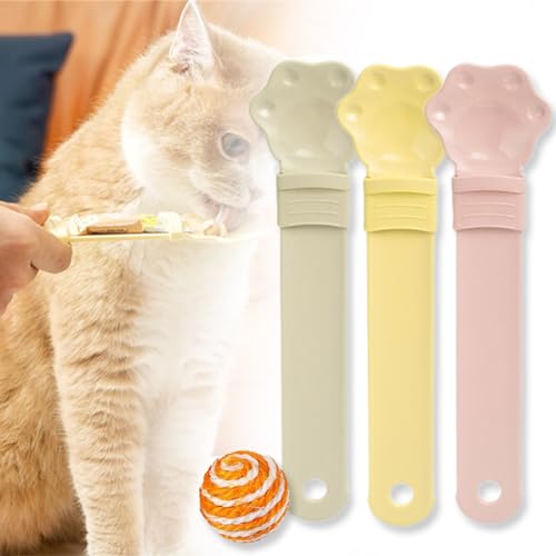 Donubiiu Happy Spoon for Cats, Cat Strip Happy Spoon, Cat Strip Feeder, Cat Treat Spoon Squeeze, Cat Wet Treat Squeeze Treat Spoon, Multifunctional Pet Spoons Cat Feeder (3P-B) von Donubiiu