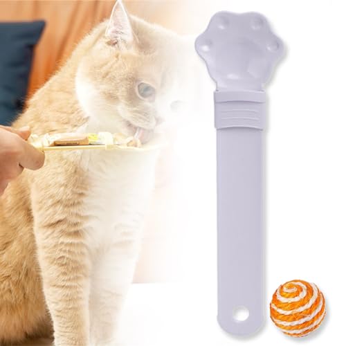 Donubiiu Happy Spoon for Cats, Cat Strip Happy Spoon, Cat Strip Feeder, Cat Treat Spoon Squeeze, Cat Wet Treat Squeeze Treat Spoon, Multifunctional Pet Spoons Cat Feeder (Purple) von Donubiiu