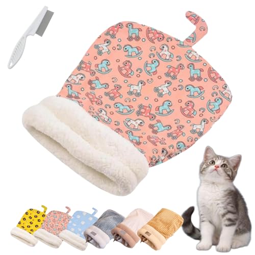 Donubiiu Katzen Schlafsack, Cat Winter Sleeping Bag, Schlafsack Für Katzen, Schlafsack Katzen, Katzenschlafsack Für Große Katzen, Pet Sleeping Bag for Indoor Cats and Small Dogs (1PCS-E) von Donubiiu