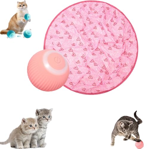 Donubiiu Katzenspielteppich,Katzenspielzeug Matte,Katzenteppich Spielmatte,Pfotenjagd Katzenspielzeug (Rosa) von Donubiiu