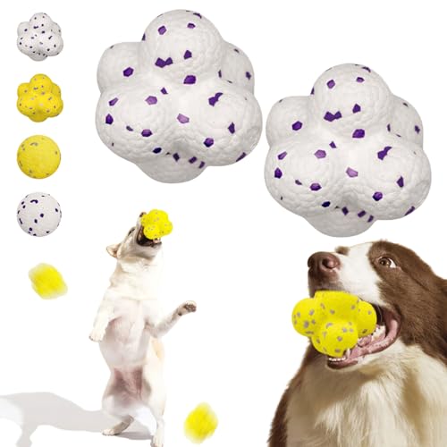 Donubiiu Kauzauberball Hund, Pfotenstern Kauzauber Ball, Pfotenstern Magic Ball, Hundespielzeug Ball, Hundeball UnzerstöRbar, Hunde Ball für Große, Mittelgroße, Kleine Hunde (2 PCS-B) von Donubiiu