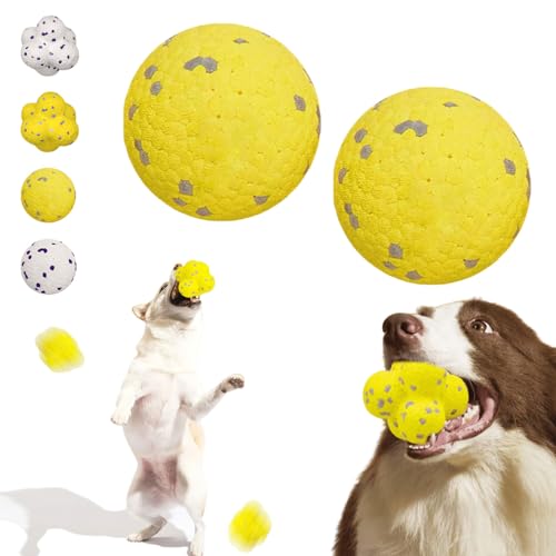 Donubiiu Kauzauberball Hund, Pfotenstern Kauzauber Ball, Pfotenstern Magic Ball, Hundespielzeug Ball, Hundeball UnzerstöRbar, Hunde Ball für Große, Mittelgroße, Kleine Hunde (2 PCS-C) von Donubiiu