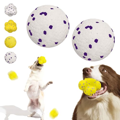 Donubiiu Kauzauberball Hund, Pfotenstern Kauzauber Ball, Pfotenstern Magic Ball, Hundespielzeug Ball, Hundeball UnzerstöRbar, Hunde Ball für Große, Mittelgroße, Kleine Hunde (2 PCS-D) von Donubiiu