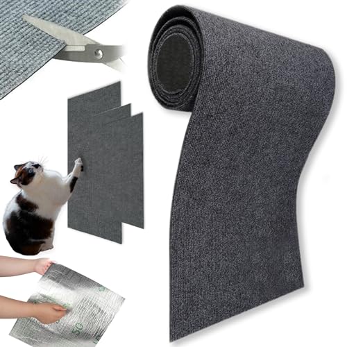 Donubiiu Kratzmatte Selbstklebend Katzen, Kratzmatte Katze Wand, Climbing Cat Scratcher, DIY Climbing Cat Scratcher, schützt Ihre Möbel vor Kratzern (Dunkelgrau,30 * 200cm) von Donubiiu