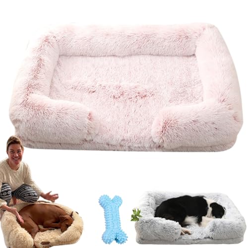 Donubiiu Pelsbarn OrthopäDisches Beruhigungsbett,Pelsbarn OrthopäDisches Hundebett,Pelsbarn Hundebett,HundehöHle FüR GroßE Hunde,OrthopäDisches Hundebett Cord (Farbverlauf rosa,XL) von Donubiiu