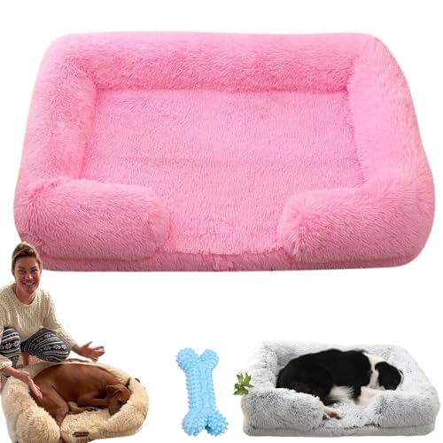 Donubiiu Pelsbarn OrthopäDisches Beruhigungsbett,Pelsbarn OrthopäDisches Hundebett,Pelsbarn Hundebett,HundehöHle FüR GroßE Hunde,OrthopäDisches Hundebett Cord (Leuchtend rosa,XL) von Donubiiu