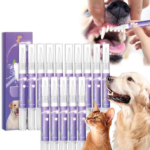 Donubiiu Pet oral Repair Gel Stift für Hunde,Reinigungsstift für Haustier Zahnbürsten,Pet Oral Restorative Gel, Eliminate Breath, Without Brushing (15pcs) von Donubiiu