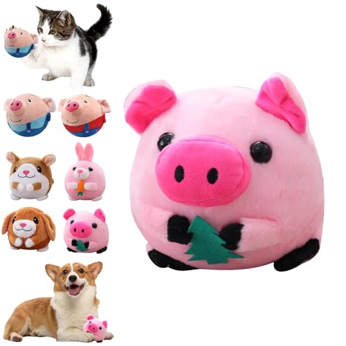 Donubiiu PetPlay Hero, Vanginet PetPlay Hero – Der ultimative Spielball für Ihre Lieblinge, Magie Schweinchen, Interaktives Hundespielzeug,Hundespielzeug Beweglich, Bewegender Ball Hund (Pink Pig) von Donubiiu