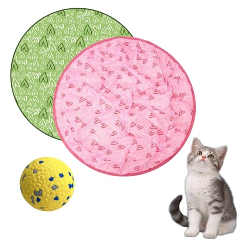 Donubiiu Pfotenjagd Katzenspielzeug, 2 In 1 Simuliertes Interaktives Jagdspielzeug Für Katzen, Pfotenjagd Katze, Jagdspielzeug Katze, Spielzeugmatte Für Katzen (2PCS-A) von Donubiiu