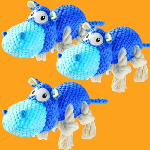 Donubiiu Pfotenmond,Pfotenmond Anti-Stress-Hippo,Quietschspielzeug für Hunde (3 pcs) von Donubiiu