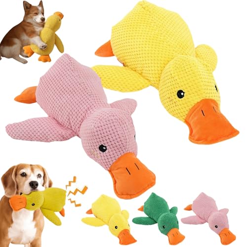 Donubiiu Pfotenstern Anti Stress Ente Hund, Anti Stress Ente Für Hunde, Beruhigende Ente Für Hunde, Hundespielzeug Ente, Interaktives Plüschtier Hundespielzeug Für Kleine Hund (2Pcs-B) von Donubiiu