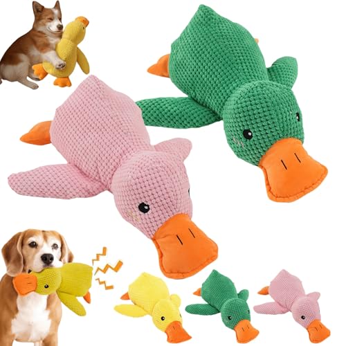 Donubiiu Pfotenstern Anti Stress Ente Hund, Anti Stress Ente Für Hunde, Beruhigende Ente Für Hunde, Hundespielzeug Ente, Interaktives Plüschtier Hundespielzeug Für Kleine Hund (2Pcs-C) von Donubiiu