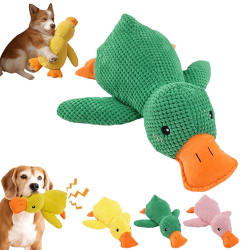 Donubiiu Pfotenstern Anti Stress Ente Hund, Anti Stress Ente Für Hunde, Beruhigende Ente Für Hunde, Hundespielzeug Ente, Interaktives Plüschtier Hundespielzeug Für Kleine Hund (Green) von Donubiiu