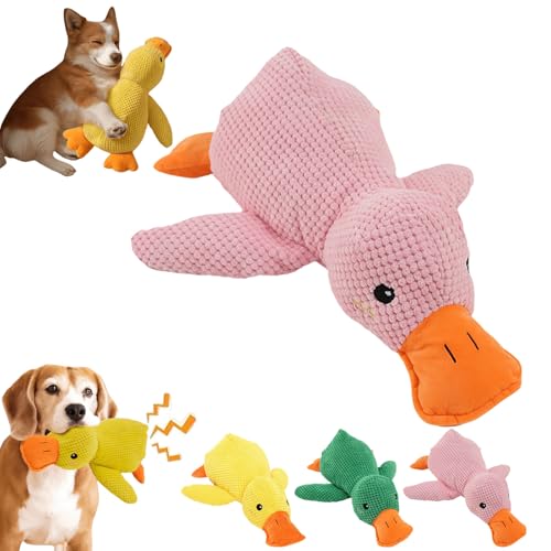 Donubiiu Pfotenstern Anti Stress Ente Hund, Anti Stress Ente Für Hunde, Beruhigende Ente Für Hunde, Hundespielzeug Ente, Interaktives Plüschtier Hundespielzeug Für Kleine Hund (Pink) von Donubiiu