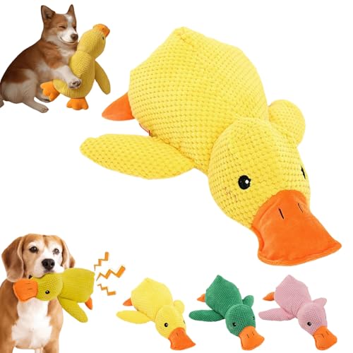 Donubiiu Pfotenstern Anti Stress Ente Hund, Anti Stress Ente Für Hunde, Beruhigende Ente Für Hunde, Hundespielzeug Ente, Interaktives Plüschtier Hundespielzeug Für Kleine Hund (Yellow) von Donubiiu