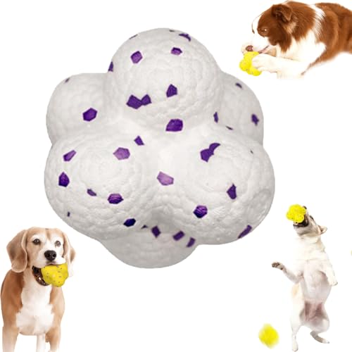 Donubiiu Pfotenstern Kauzauber Ball, Kauzauberball Hund, Pfotenstern Magic Ball,Hundeball-Spielzeug für Aggressive Kauer – Hochspringendes, strapazierfähiges, Leichtes Material (Weiß,1 PC) von Donubiiu