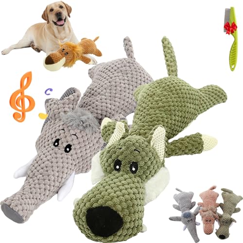 Donubiiu Powerkauer-UnzerstöRbares Hundespielzeug,Indestructible Quality for Strong Beiber Dog Toy Indestructible, UnzerstöRbares Hundespielzeug Krokodil,Ohne Quietschen (Mix b*2) von Donubiiu