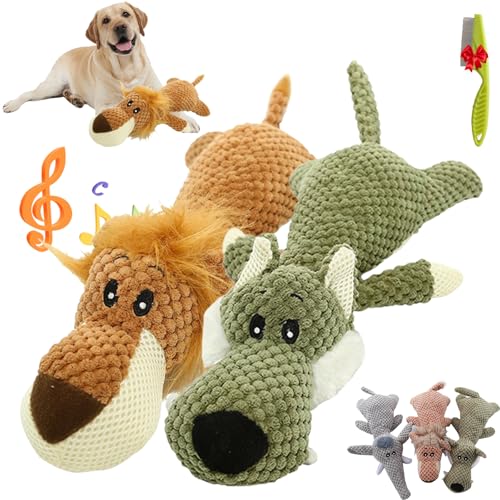 Donubiiu Powerkauer-UnzerstöRbares Hundespielzeug,Indestructible Quality for Strong Beiber Dog Toy Indestructible, UnzerstöRbares Hundespielzeug Krokodil,Ohne Quietschen (Mix c* 2) von Donubiiu