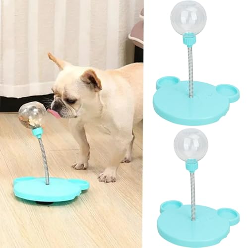 Donubiiu Wackelndes Hunde Leckerli Spielzeug,Futterball FüR Hunde,Snackball Hund, Futterball FüR Hunde Interaktive Spielzeug,FöRdert Gesunde Essgewohnheiten Und Mentale Stimulation (2* Blau) von Donubiiu