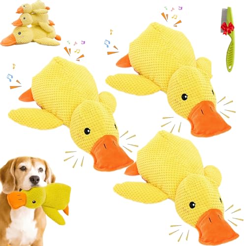 Donubiiu pfotenmond,Pfotenmond Ente,Anti Stress Ente FüR Hunde pfotenmond,Paw Moon Anti-Stress Duck,Anti Stress Ente FüR Hunde pfotenmond (3 pcs,L) von Donubiiu