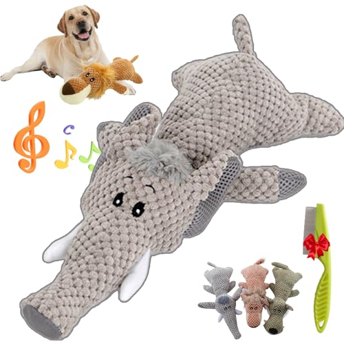 DuraBite für Starke Kauer,DuraBite™ Dog Plushie,Durabite for Heavy Chewers,Durabrite Dog Toy,Das perfekte Spielzeug für Power-Kauer,Indestructible Dog Toy (Elefant) von Donubiiu