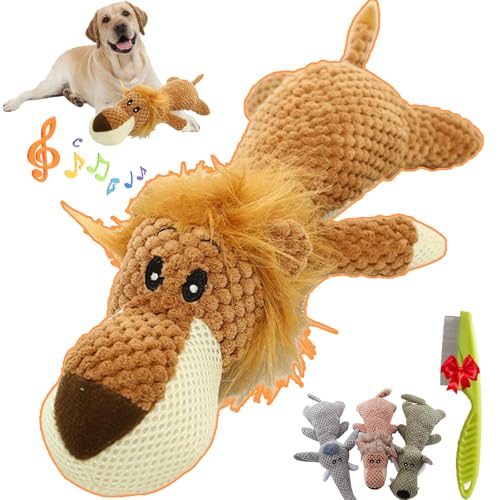 DuraBite für Starke Kauer,DuraBite™ Dog Plushie,Durabite for Heavy Chewers,Durabrite Dog Toy,Das perfekte Spielzeug für Power-Kauer,Indestructible Dog Toy (Löwe) von Donubiiu