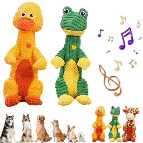 Durachew Dog Toy, Wowpetsmart Invincible Chewanimals, Chewanimal - Designed for Strong Chewers, Indestructible Pet Toys, Squeaky Stuffed Plushy Dog Toy (H 2PCS) von Donubiiu