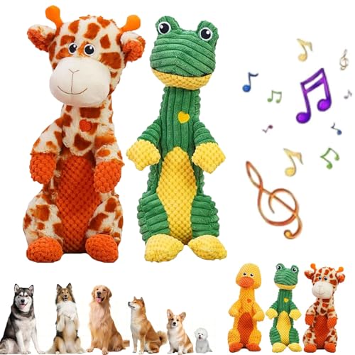 Durachew Dog Toy, Wowpetsmart Invincible Chewanimals, Chewanimal - Designed for Strong Chewers, Indestructible Pet Toys, Squeaky Stuffed Plushy Dog Toy (I 2PCS) von Donubiiu