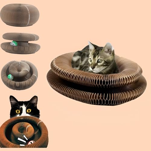 Katzenwirbel, Kettenwirbel Spielzeug, Katzenwirbel von KatzenLiebling, kratzbretter Katze, Foldable Convenient Cat Scratcher, Katzenspielzeug Intelligenz Intelligenzspielzeug (1 Stück) von Donubiiu