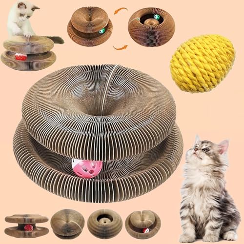 Katzenwirbel - Katzenwirbel Von Katzenliebling - KratzmöGlichkeiten Katze - Katzen Wirbel - Foldable Convenient Cat Scratcher, Durable, Recyclable, Cat Scratcher, Cardboard House (1 pcs) von Donubiiu