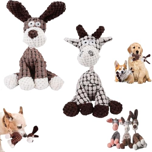 Shirem Bite Buddy, Shirem Bitebuddy, Petsrook Premium Plush Toy Dog, Petsboro Bitebuddy Dog Toy, Donkey Dog Toy Robust Plush, Stuffed Animal Plush Chew Toys with Squeakers (e 2PCS) von Donubiiu