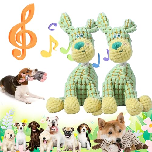 Vianys Bite Buddy, Vianys Bitebuddy, Bite Buddy Chew Toy for Dogs, Shirem Bite Buddy, Indestructible Dog Toy with Squeak, Cute Soft Resistant Dog Toys for Aggressive Chewers (2* Green) von Donubiiu