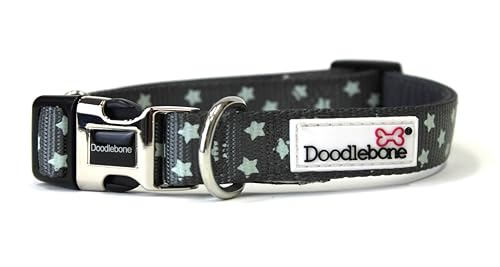 Doodlebone Gepolstertes Halsband, graue Sterne, leuchten im Dunkeln, 1-2 von Doodlebone