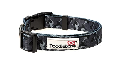 Doodlebone Originals Hundehalsband, Hunde Halsband gemustert, Smokey Camo, Gr. 1-2 von Doodlebone